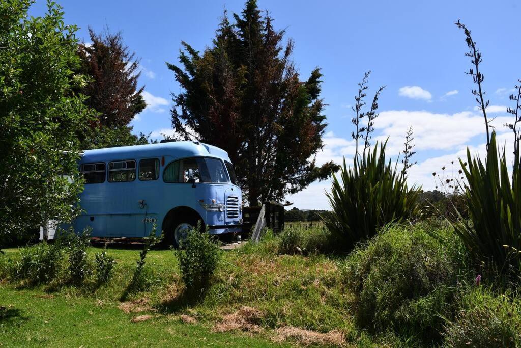 Evi The School Bus At Oromahoe Downs Farm Puketona Exterior photo