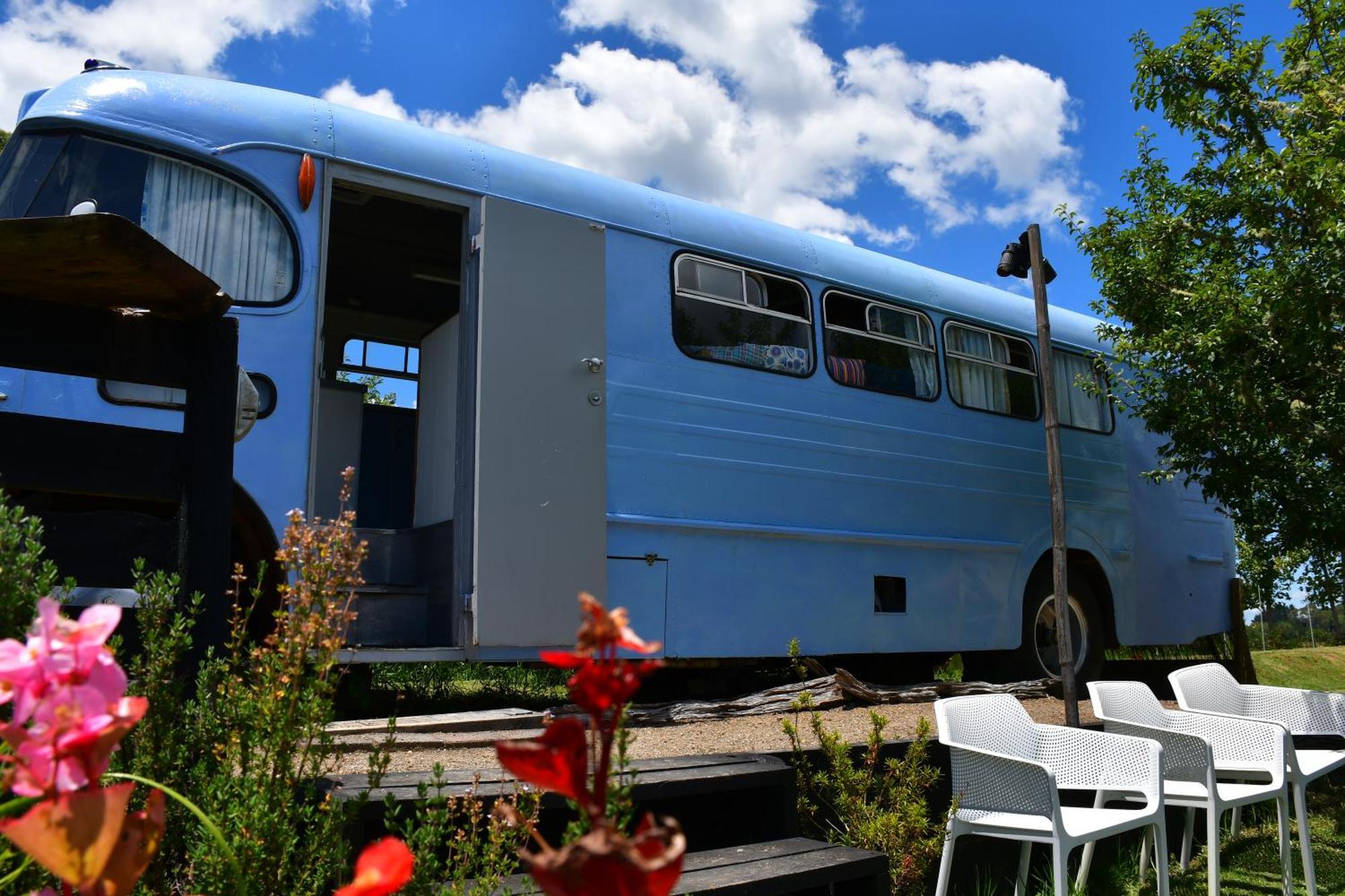 Evi The School Bus At Oromahoe Downs Farm Puketona Exterior photo